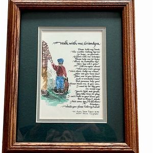 Vintage Audrey Jeanne Roberts Encouraging Words for Grandfathers 10x12"